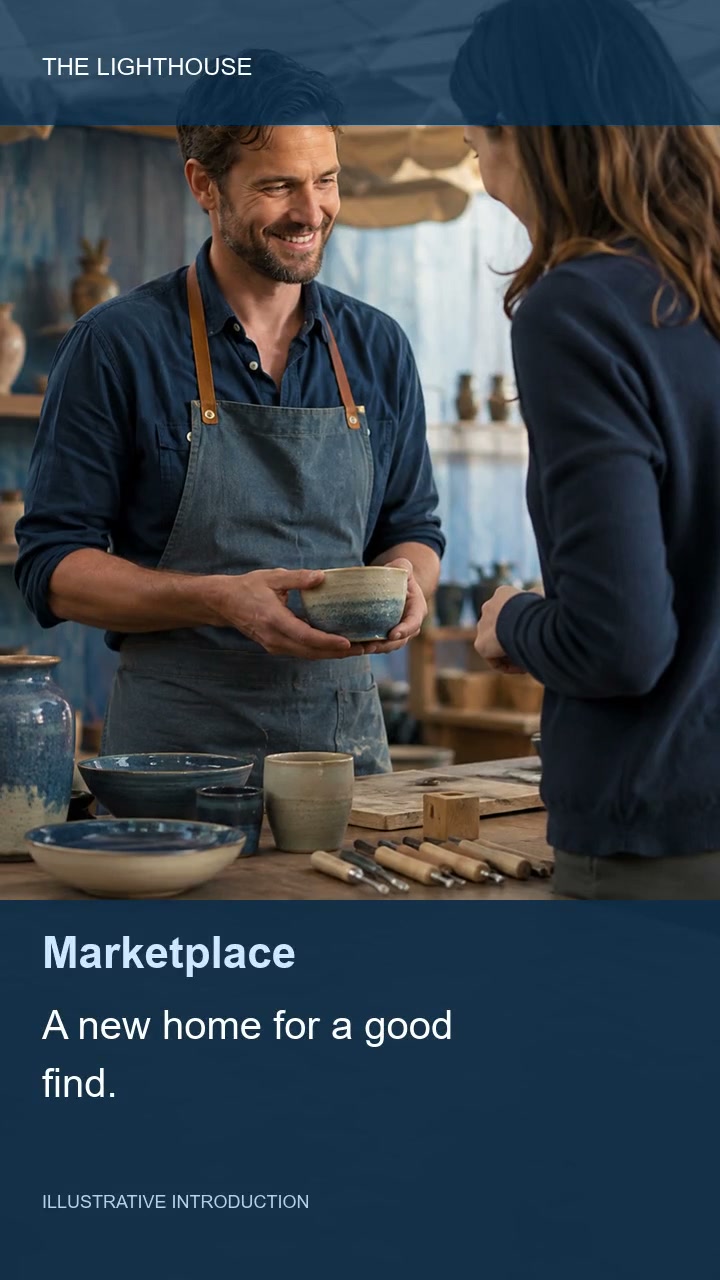 The Lighthouse Marketplace harbor